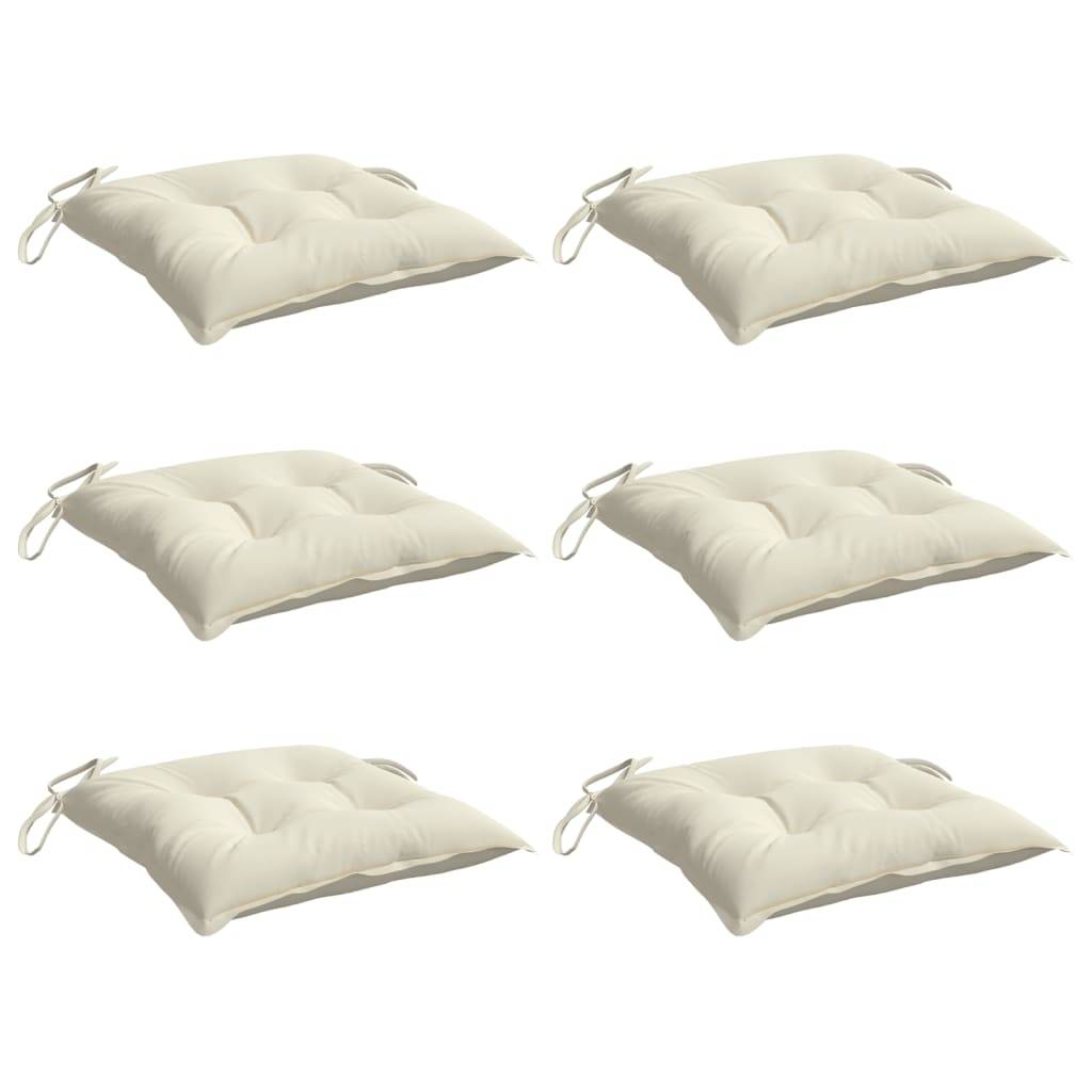 Coussins de chaise tissu oxford blanc crème 50 x 50 x 7 cm, poids:4.85kg - PANGIVO - Image 3