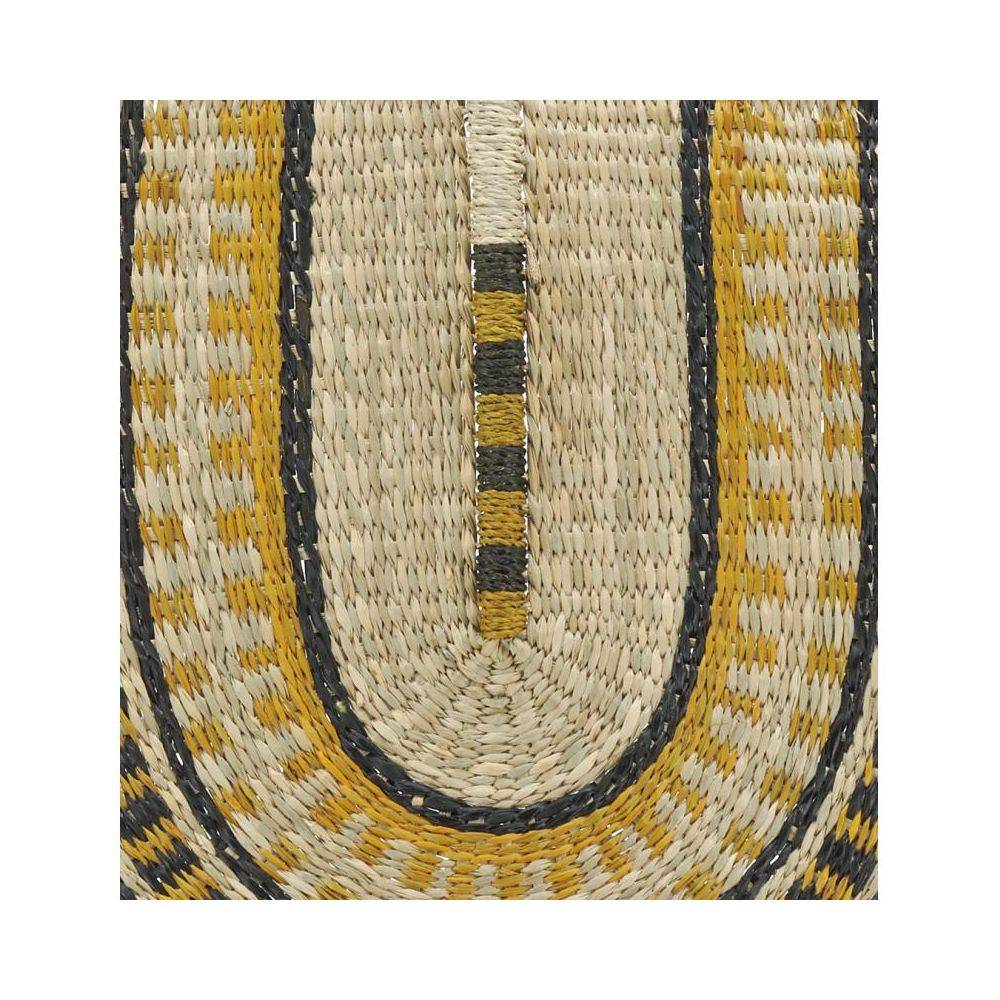 Aubry Gaspard - Éventails en jonc colorés ethniques (lot de 2) - Image 4