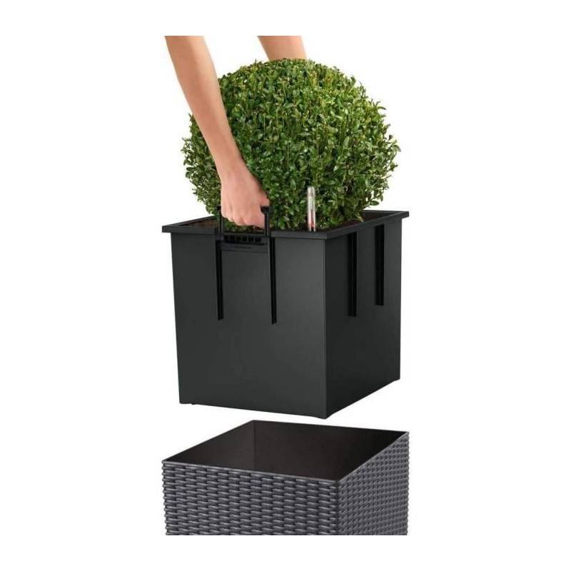 Lechuza - Lechuza Jardiniere Cube Cottage 50 All-in-one Moka 442088 - Image 5