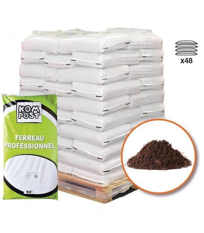 Terreau engrais fleurissement 48 sacs 50 l plantes vivaces et annuelles - Image 1
