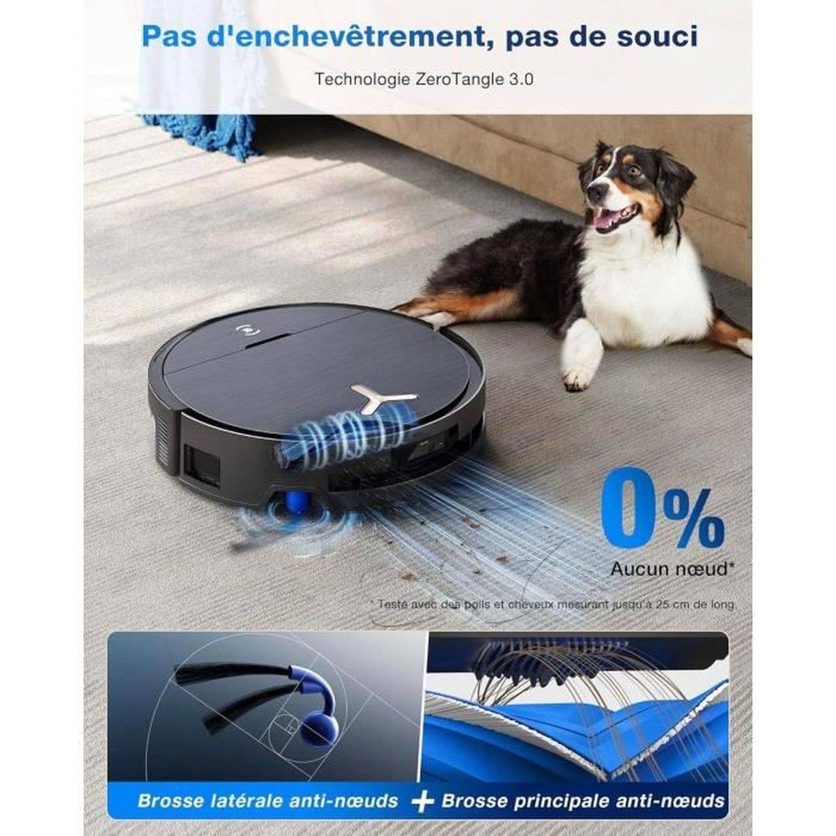 Aspirateur robot laveur ECOVACS DEEBOT X9 Pro Omni, aspiration 16 600 Pa, lavage humide OZMO Roller - ECOVACS - Image 3