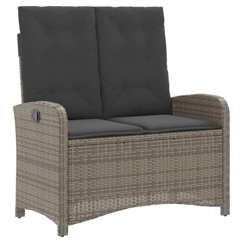 Vidaxl - Ensemble à manger de jardin et coussins 2 pcs-Salons de jardin gris rotin 861520 - Image 4