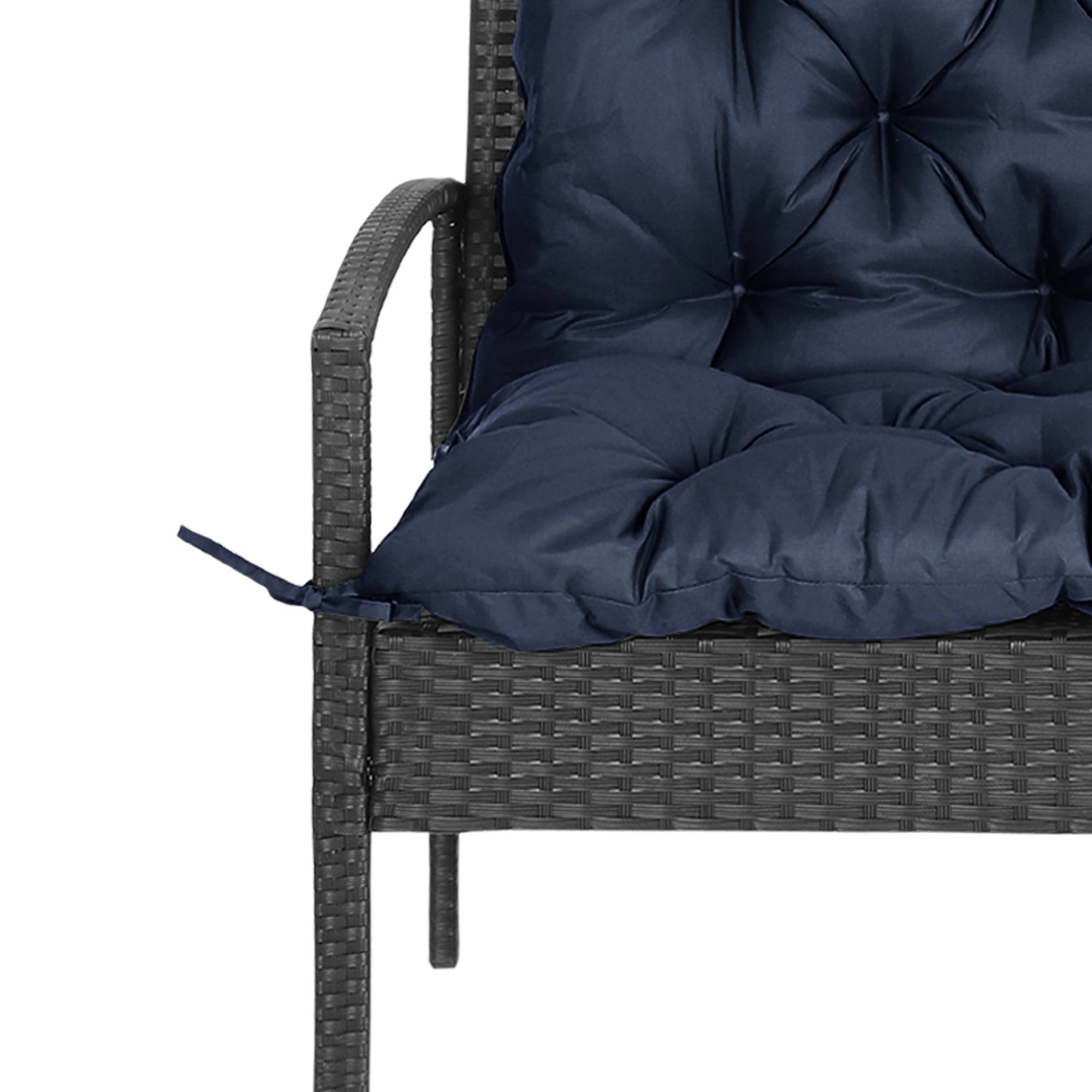 Outsunny - Coussin matelas assise dossier banc balancelle canapé 2 places 100x98x8cm bleu foncé - Outsunny - Image 2