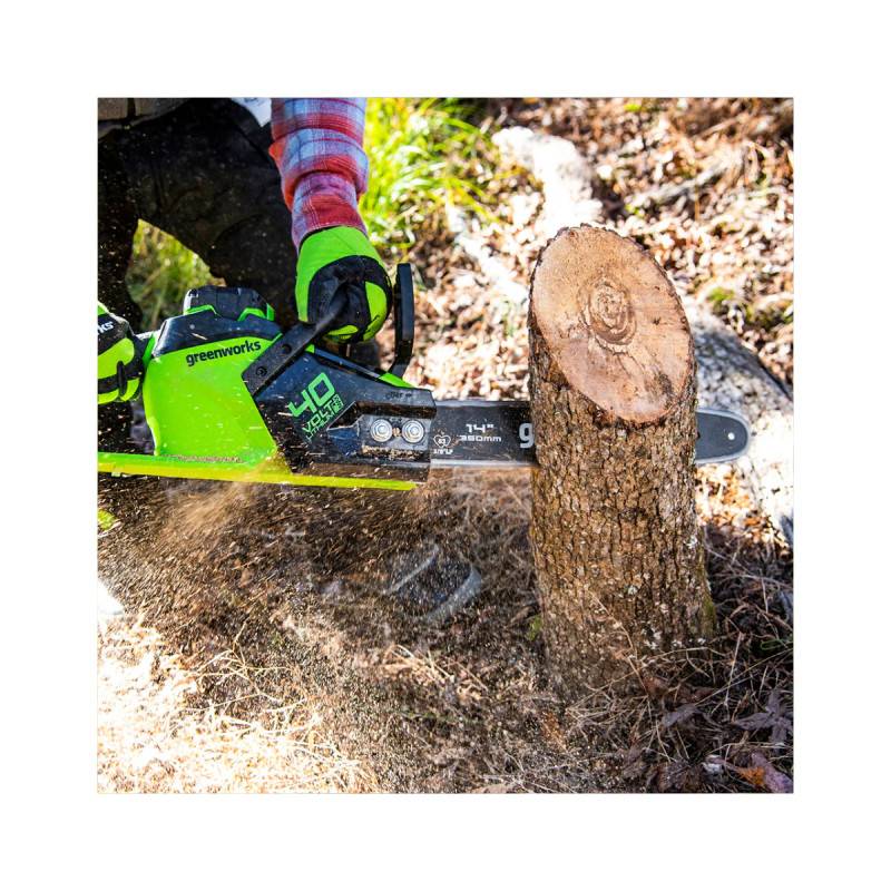 Greenworks - Tronçonneuse Brushless 35cm 40V GREENWORKS - Batterie 4.0 Ah - Chargeur - GD40CS15K4 - Image 5