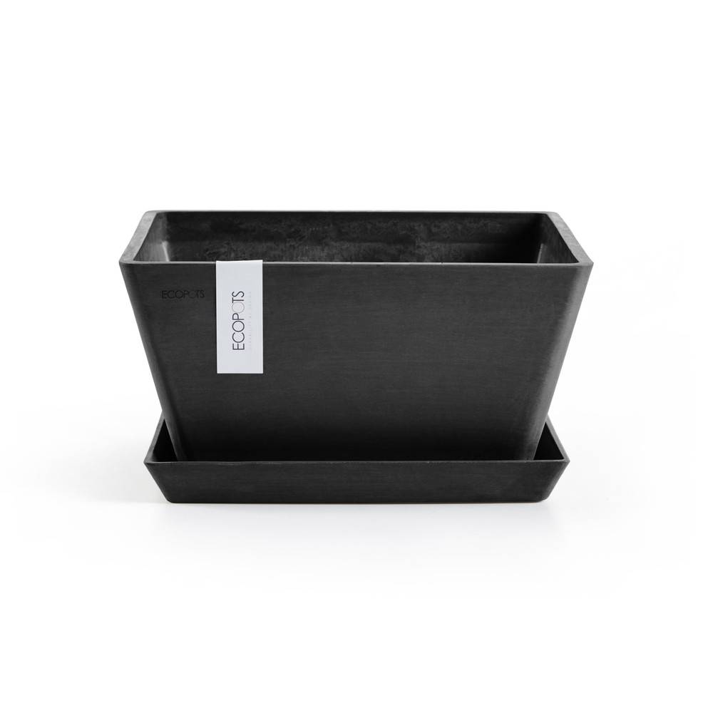 Ecopots - Pot Carré Berlin 30 Gris Foncé - 31 x 31 x H. 15,5 cm - 10 L ECOPOTS - Image 4