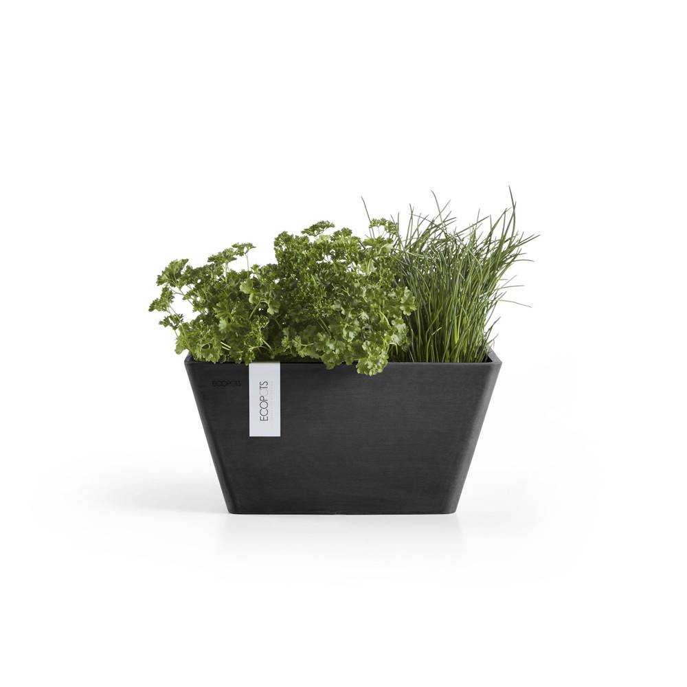 Ecopots - Pot Carré Berlin 30 Gris Foncé - 31 x 31 x H. 15,5 cm - 10 L ECOPOTS - Image 3