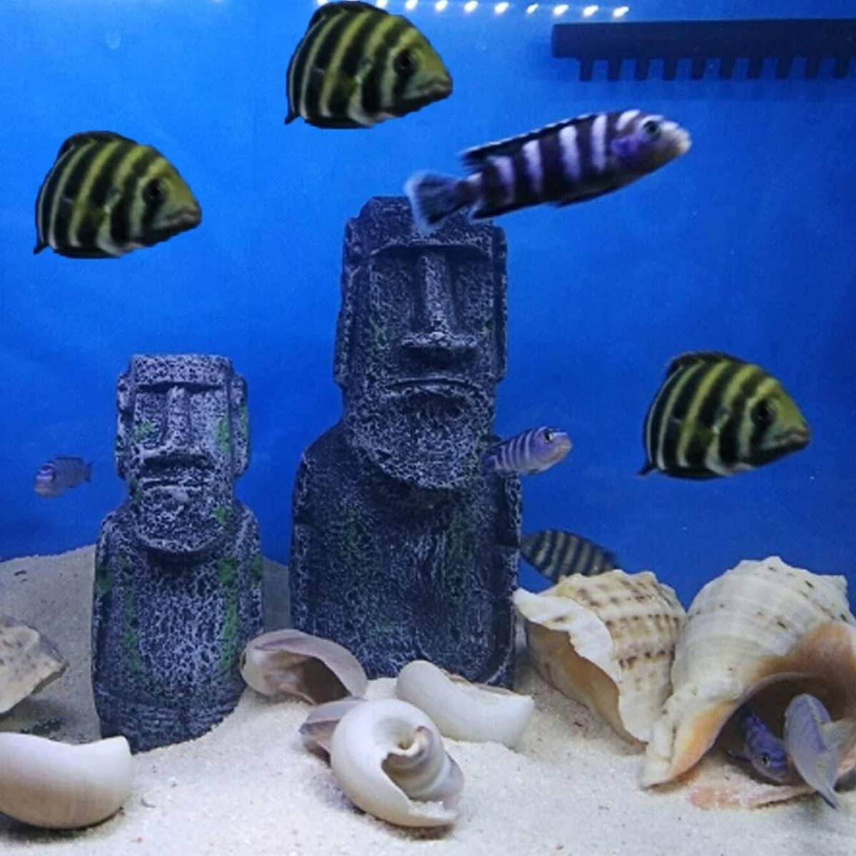 DtopbuyAge - 2 Têtes de l'Île de Pâques pour Aquarium & Décoration DtopbuyAge - Image 2
