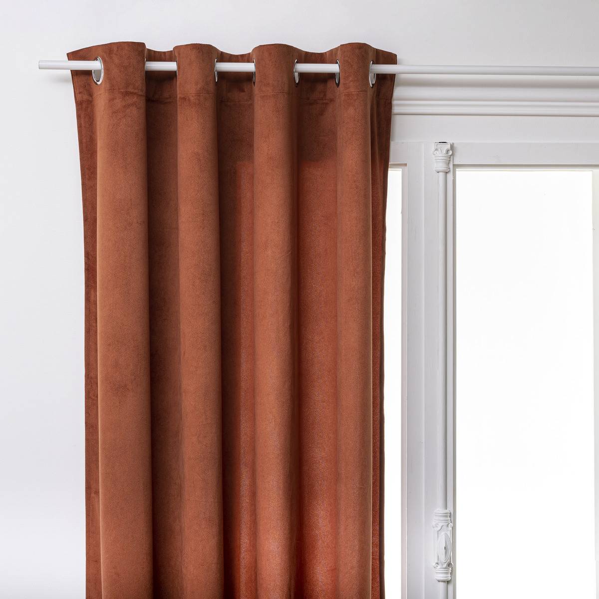Atmosphera - Lot de 2 Rideaux à œillets 140 x 260 cm Lilou Terracotta - Image 2