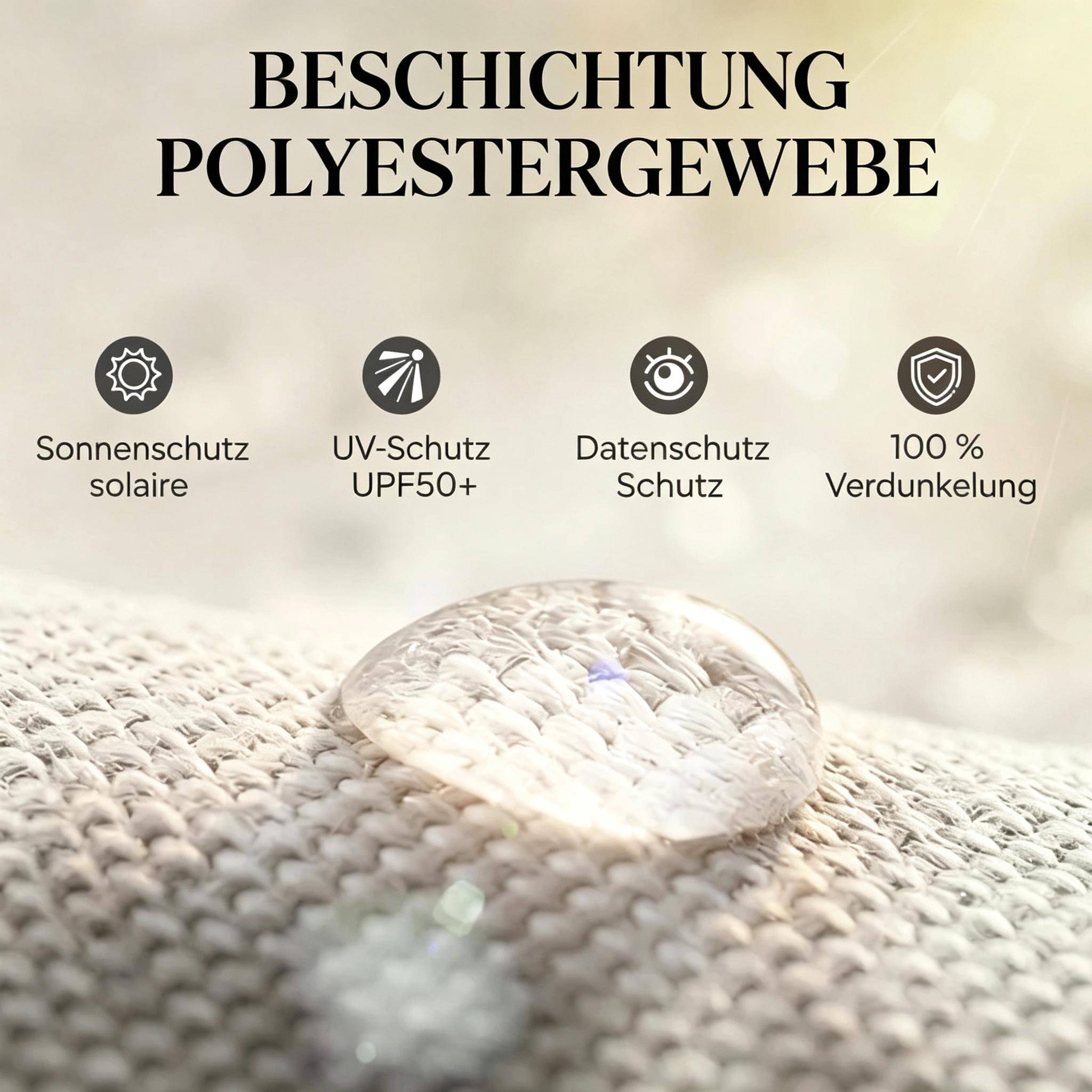 ComfortXL - Store extérieur vertical polyester 250 x 160 cm crème ou gris terrasse brise-vue - ComfortXL Outdoor Living - Image 8