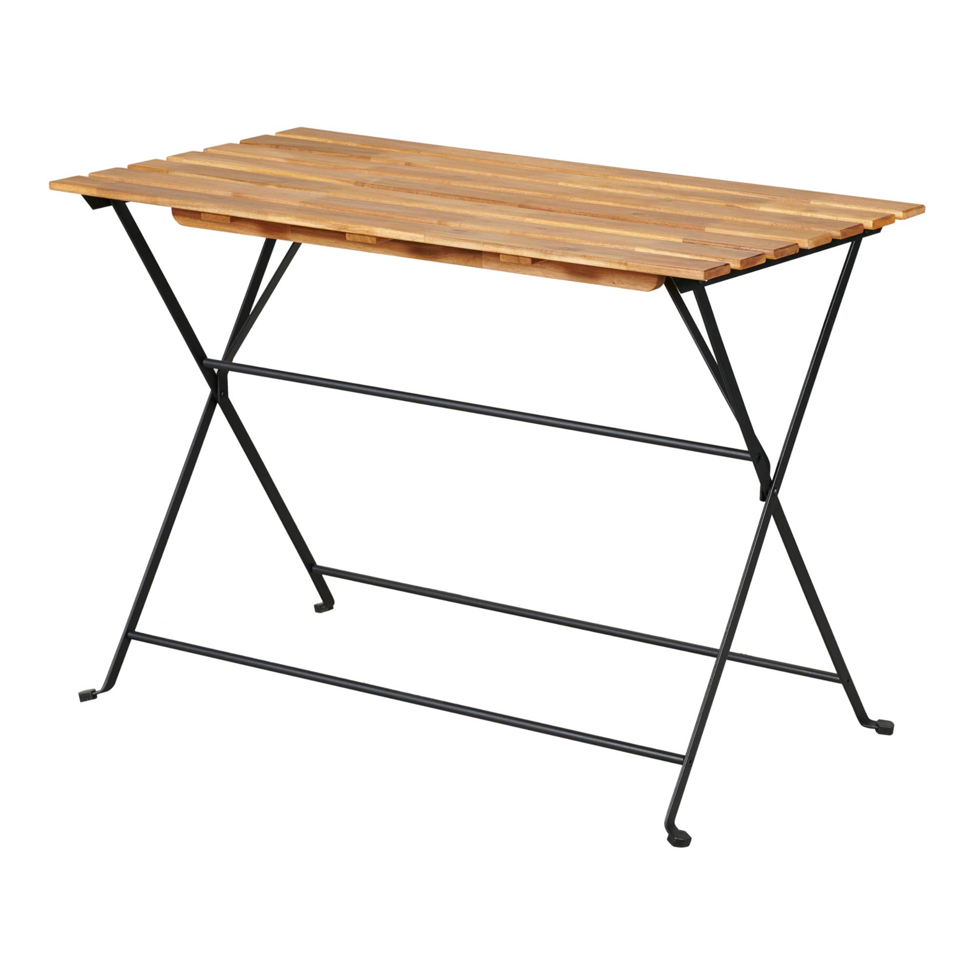Casa.Pro - Salon de jardin 5 pièces Bovino avec table et 4 chaises pliantes noir naturel casa.pro - Image 5