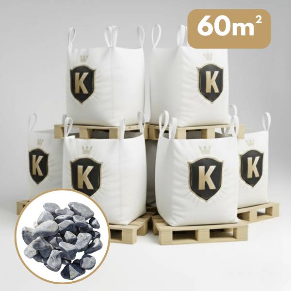 King Matériaux - Galet gris bleu 40/60 mm – Pack 6 Big Bag +/- 1,5T – 60 m² - Image 1
