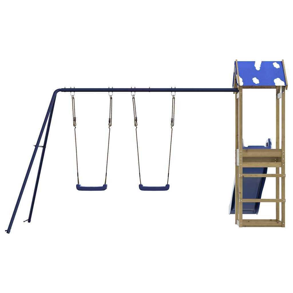 Aire de jeux d'extérieur - Jeu Plein air enfant bois de pin imprégné-JU1493 - Image 7
