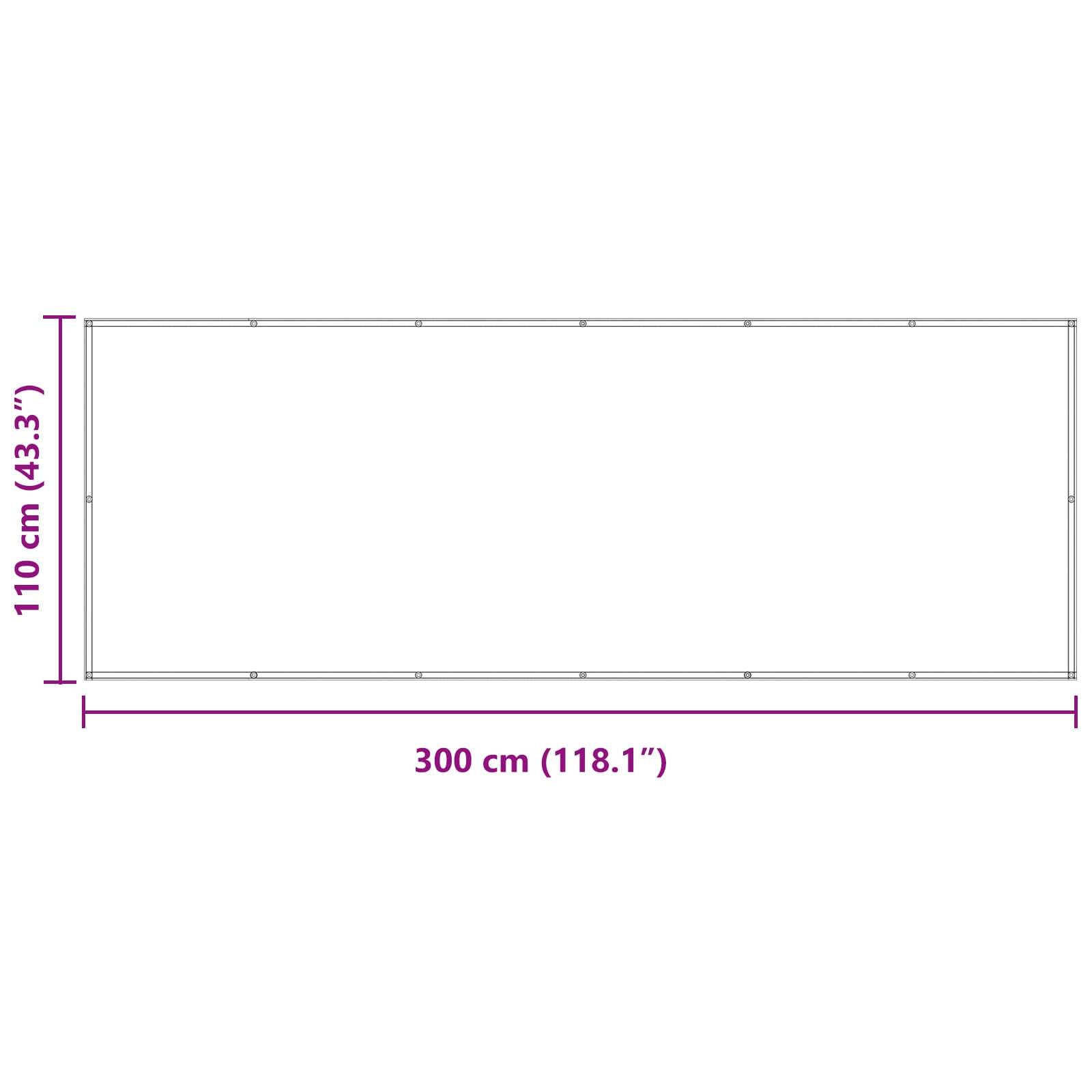 Écran de balcon Tissu Oxford Beige 110 x 300 cm - PANGIVO - Image 7