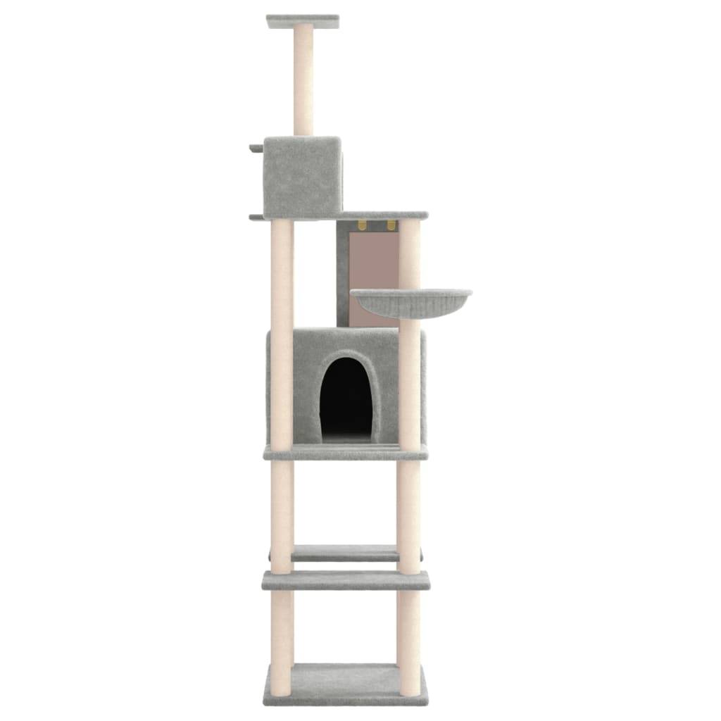 Vidaxl - Arbre à chat avec griffoirs en sisal Gris clair 201 cm vidaXL 171643 - Image 7