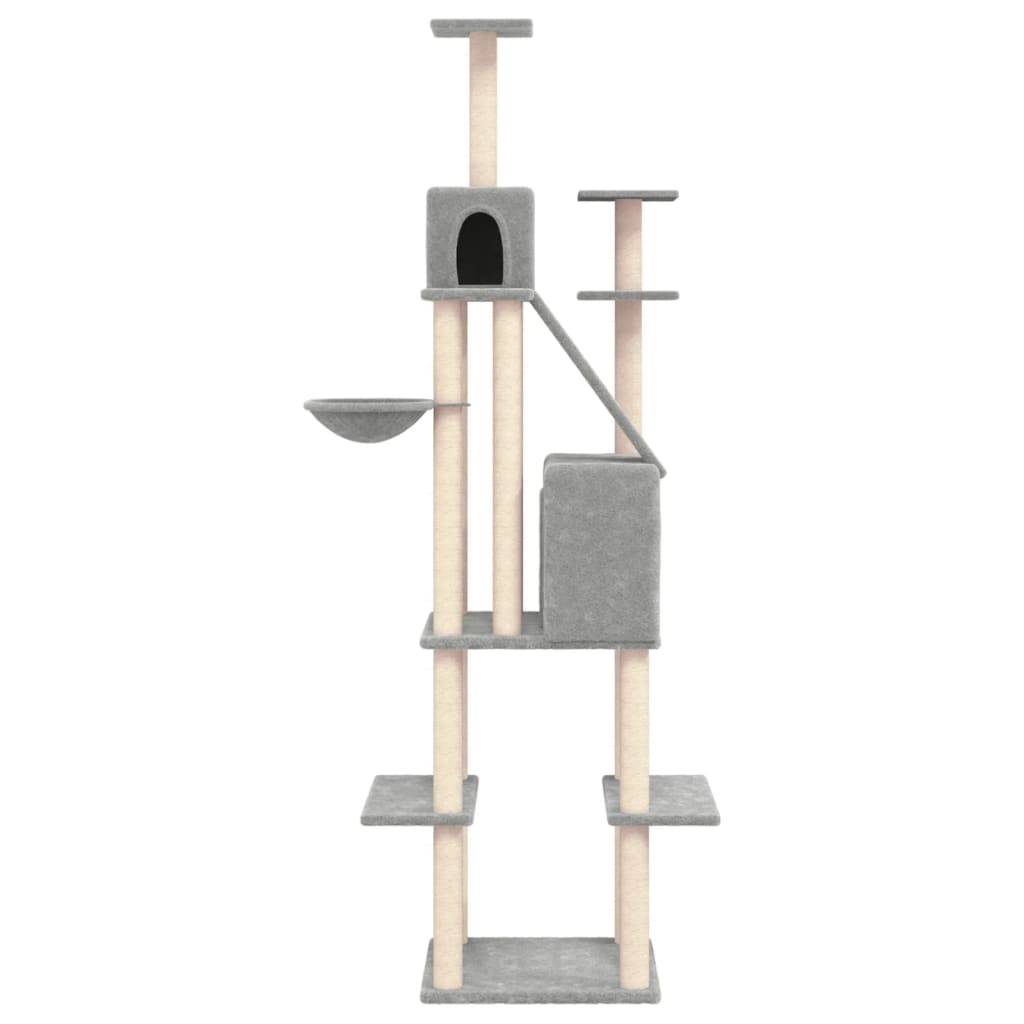 Vidaxl - Arbre à chat avec griffoirs en sisal Gris clair 201 cm vidaXL 171643 - Image 5