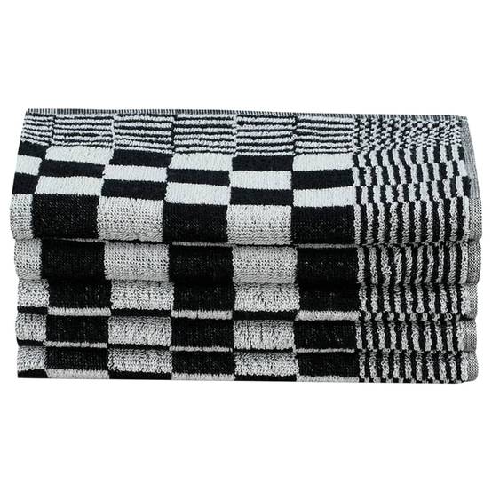 Ensemble de serviettes 20 pcs noir et blanc coton Maison Chic - Image 6