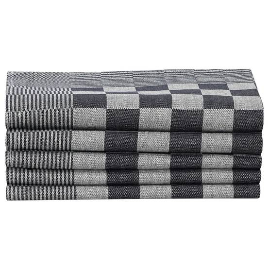 Ensemble de serviettes 20 pcs noir et blanc coton Maison Chic - Image 5