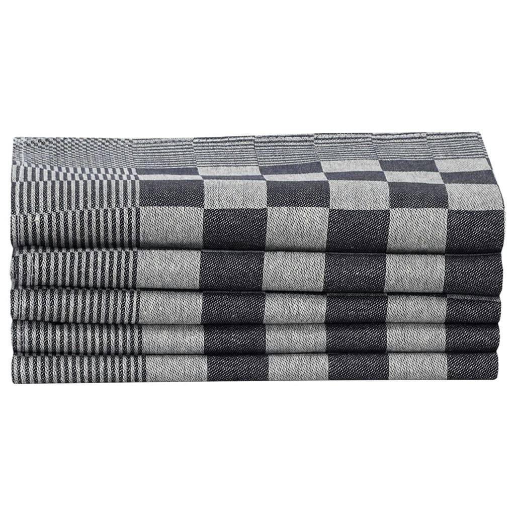 Ensemble de serviettes 20 pcs noir et blanc coton Maison Chic - Image 5