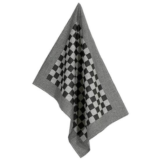Ensemble de serviettes 20 pcs noir et blanc coton Maison Chic - Image 8