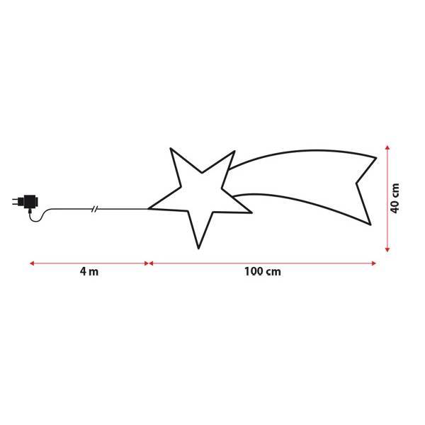 Lotti - Etoile filante lumineuse flash 288 led blanc chaud 100CM IP44 24V Lotti - Image 2