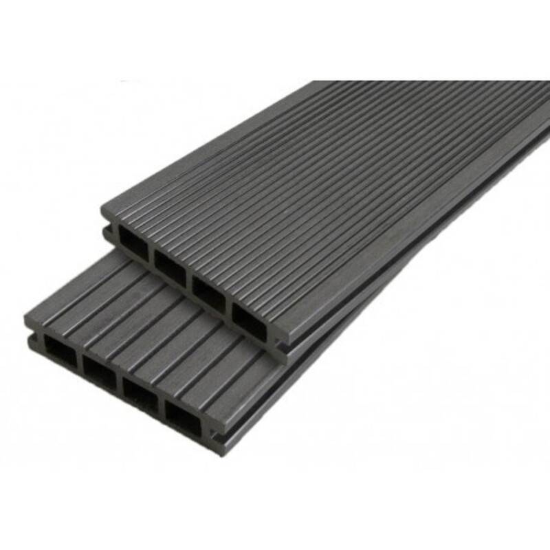 PACK 10m² lame terrasse composite Dual + ACCESSOIRES (4 coloris) 3600mm - Gris anthracite, Ep. 25mm, Larg. 14cm, Long. 360cm - Image 2