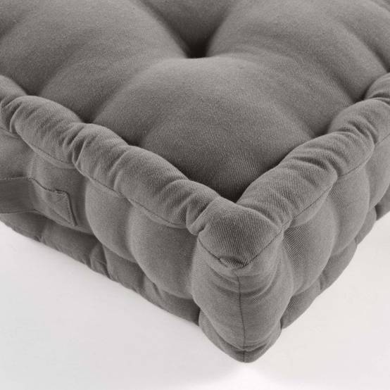 Coussin de Sol "Twily" 50x50cm Gris - Image 3