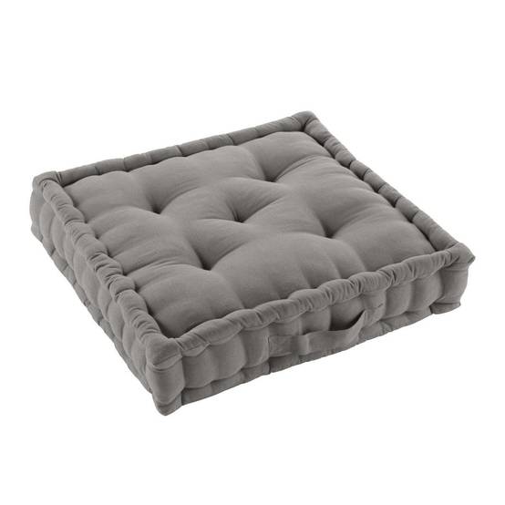 Coussin de Sol "Twily" 50x50cm Gris - Image 2