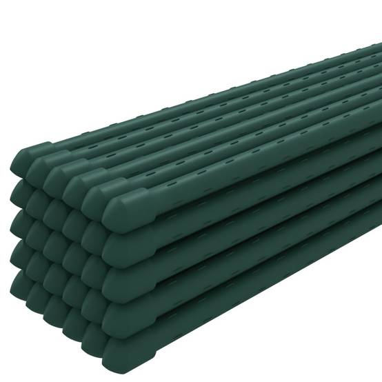 30 pcs Piquets de Fixation - Piquets de sol pour plantes de jardin vert 90 cm acier - Image 3