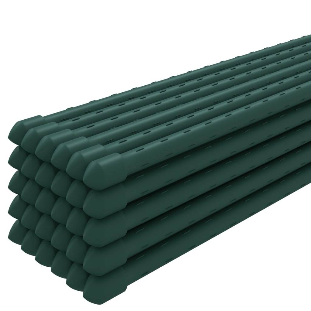 30 pcs Piquets de Fixation - Piquets de sol pour plantes de jardin vert 90 cm acier - Image 3