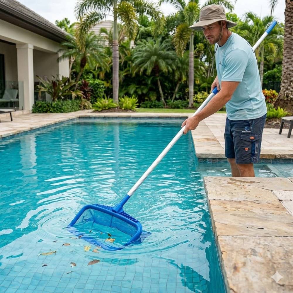 Fitt - Épuisette de fond grande capacité pour piscine - Qualité Luxe - Bleue - Image 2