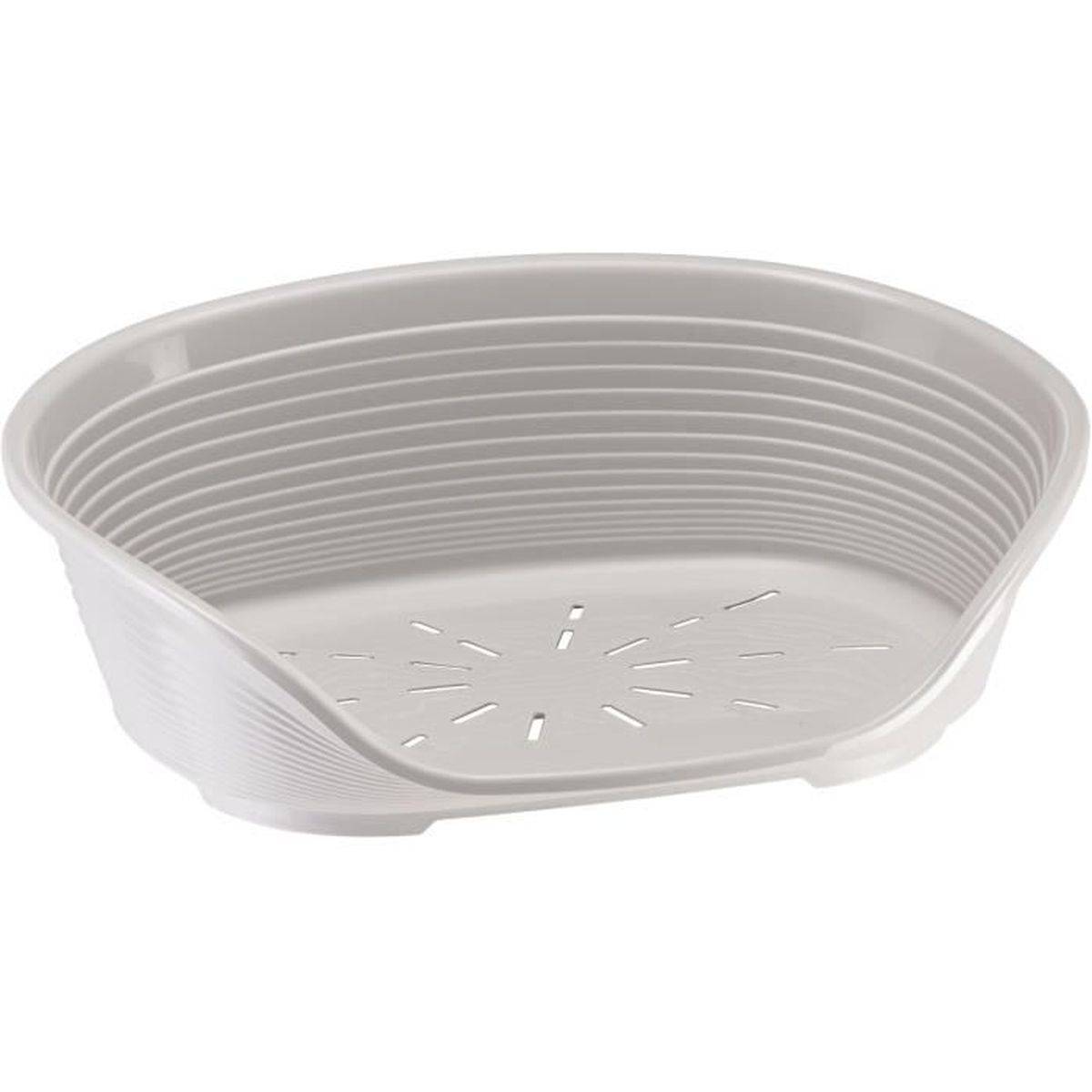 Ferplast - Corbeille plastique chat et petit chien Siesta Deluxe 4 gris clair, 61,5 x 45 x 21,5 cm - Ferplast - Image 1