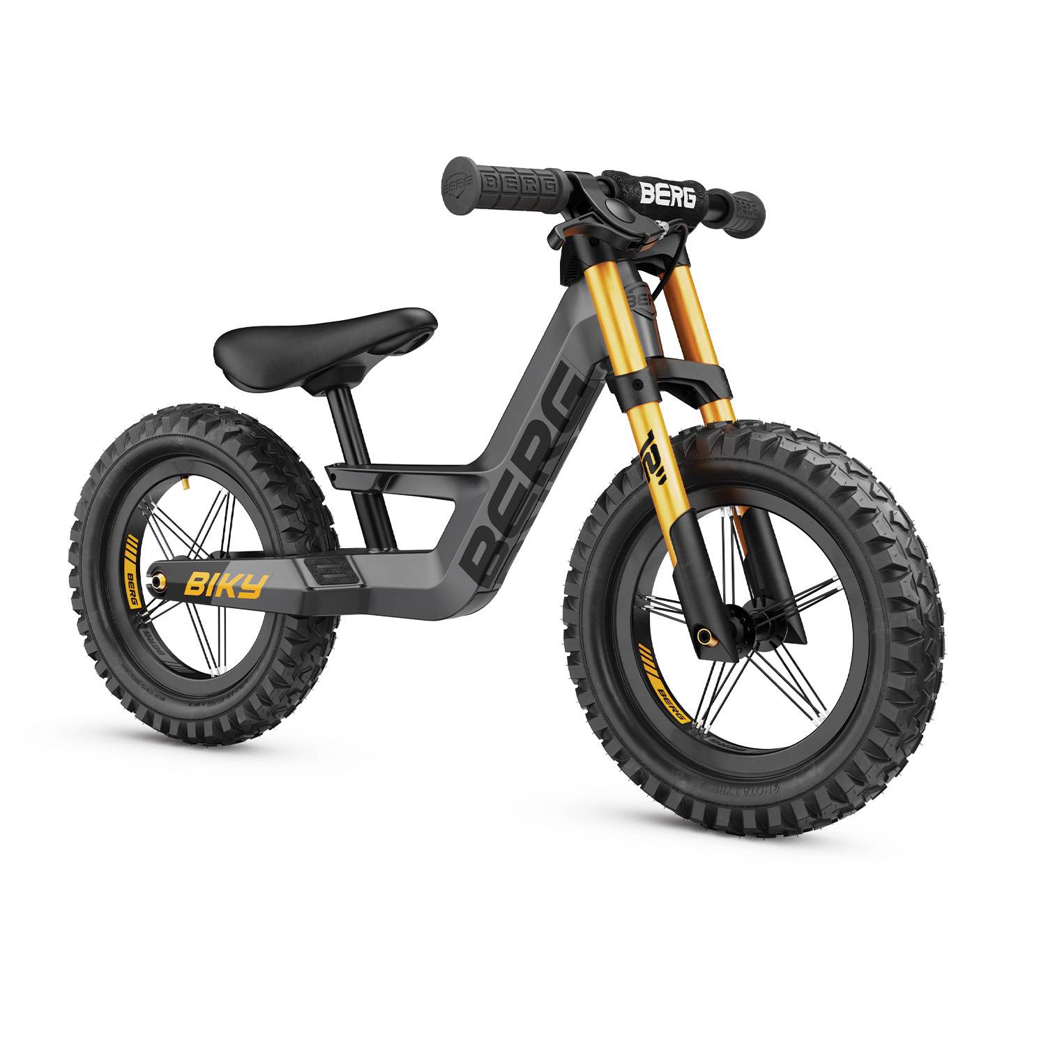 Berg - Vélo d'équilibre Biky Cross gris avec frein à mains 2-5 ans, BERG - Image 1
