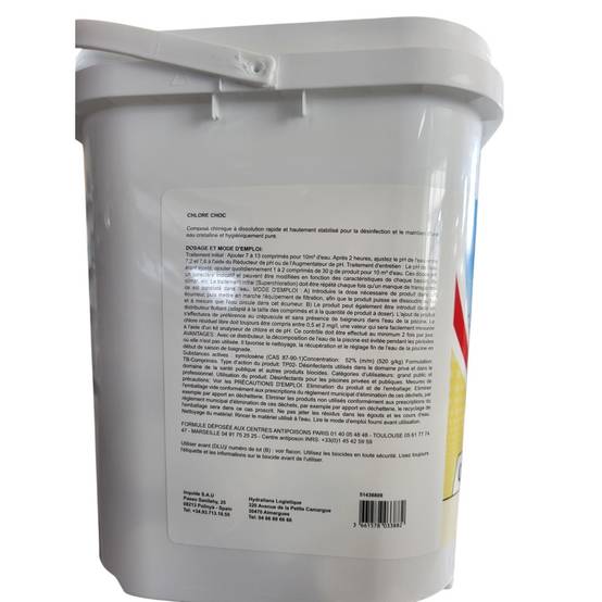 Pastilles chlore choc - 5 kg pastille 30 g - Image 2