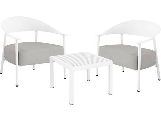 Salon De Jardin En Métal Et Plastique "céora" - 2 Places - Blanc -habitat Et Jardin - Image 1