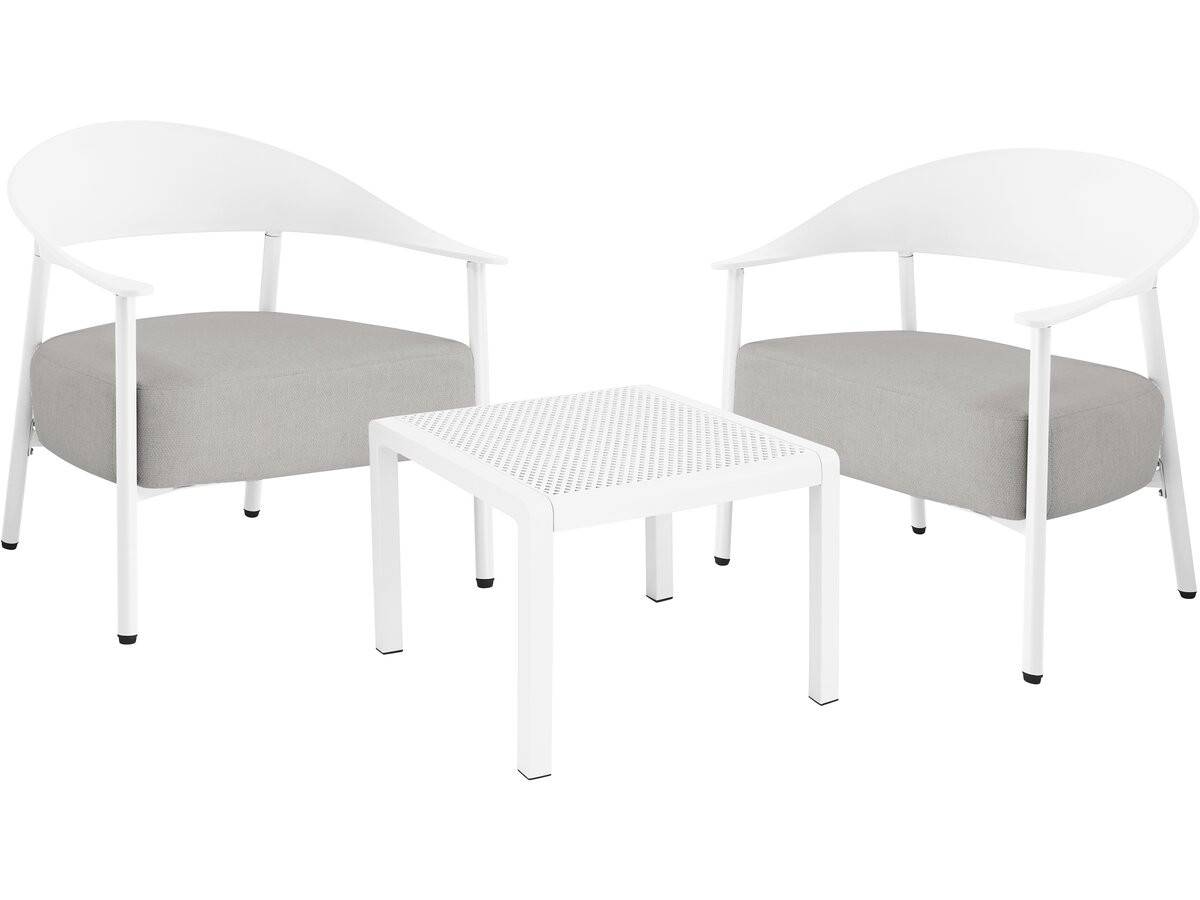 Salon De Jardin En Métal Et Plastique "céora" - 2 Places - Blanc -habitat Et Jardin - Image 1
