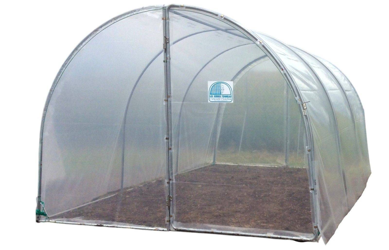 Serre tunnel de jardin - 36m² - 3 x 12 m - pieds arrondis - polyéthylène haute densité - 2 portes pivotantes - LES SERRES TONNEAU - Image 4