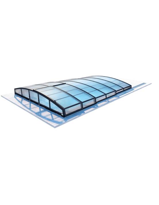 Altanka - Abri de piscine Skyline pour les modèles 6,20x4,10 m - BAS88, BAS788 - polycarbonate alvéolaire 8 mm - Couleur Ral7016 Graphite - ECO315 - Image 1
