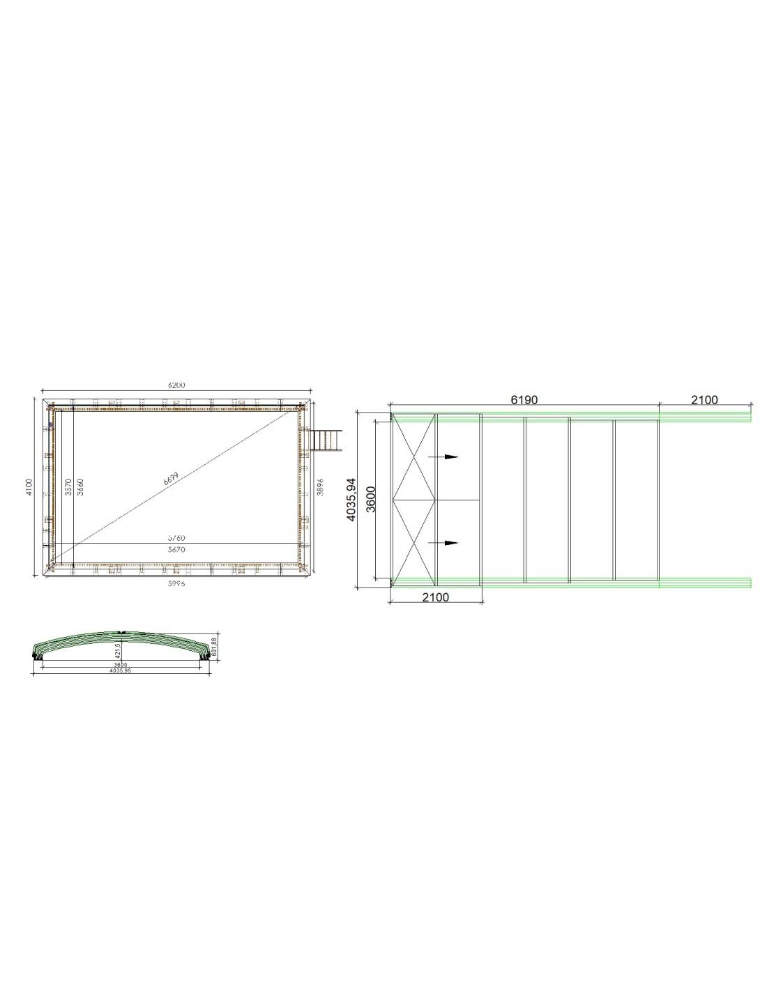 Altanka - Abri de piscine Skyline pour les modèles 6,20x4,10 m - BAS88, BAS788 - polycarbonate alvéolaire 8 mm - Couleur Ral7016 Graphite - ECO315 - Image 2