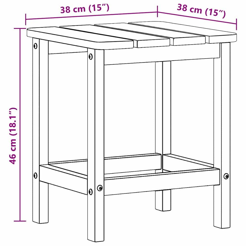 Table d'Appoint Carrée Bleu Marine 38x38cm, Petite Table de Jardin en Polyéthylène, Idéale pour Balcon – ComfortXL Outdoor Living - Image 7