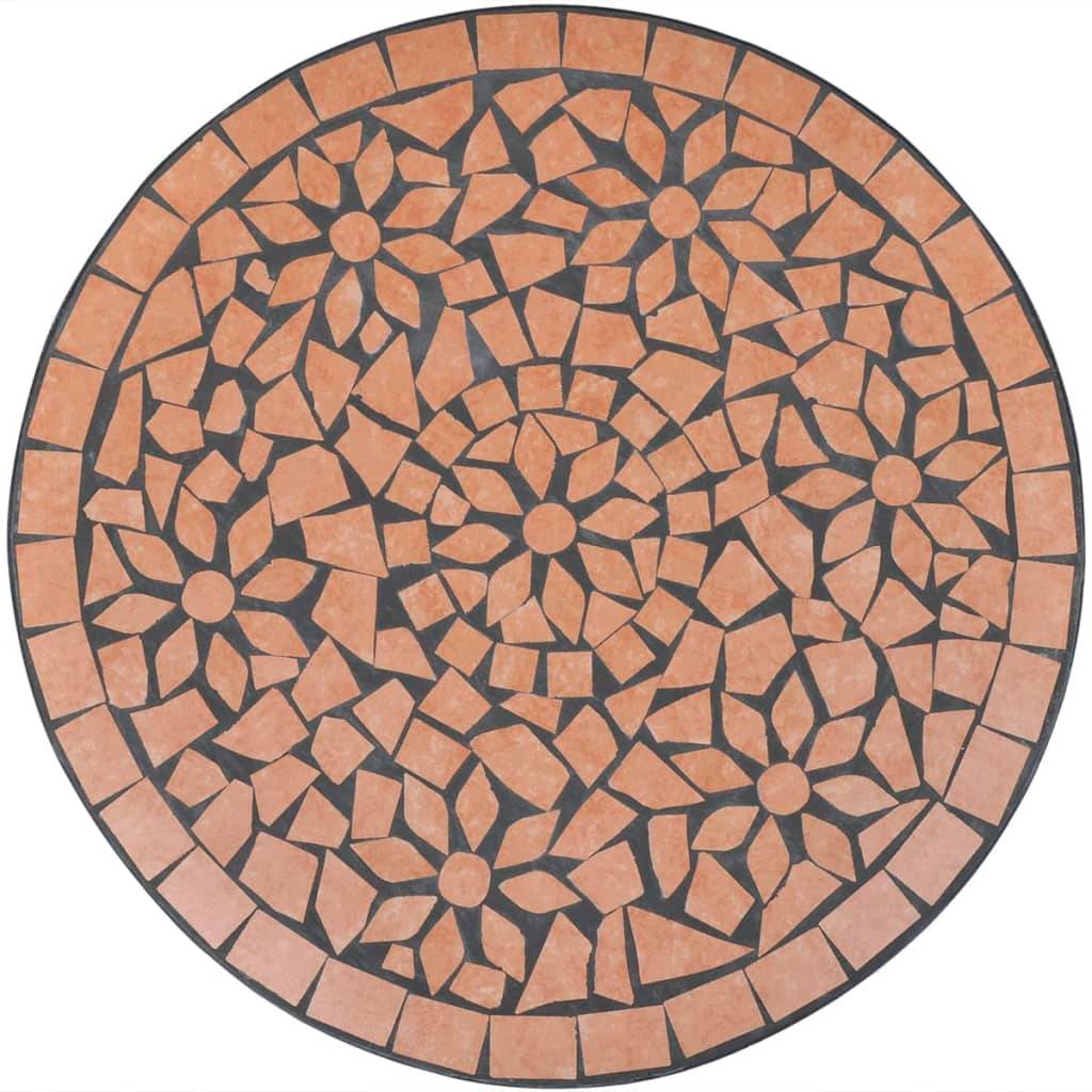 Table de jardin | Table de bistro Terre cuite 60 cm Mosaïque - Image 3