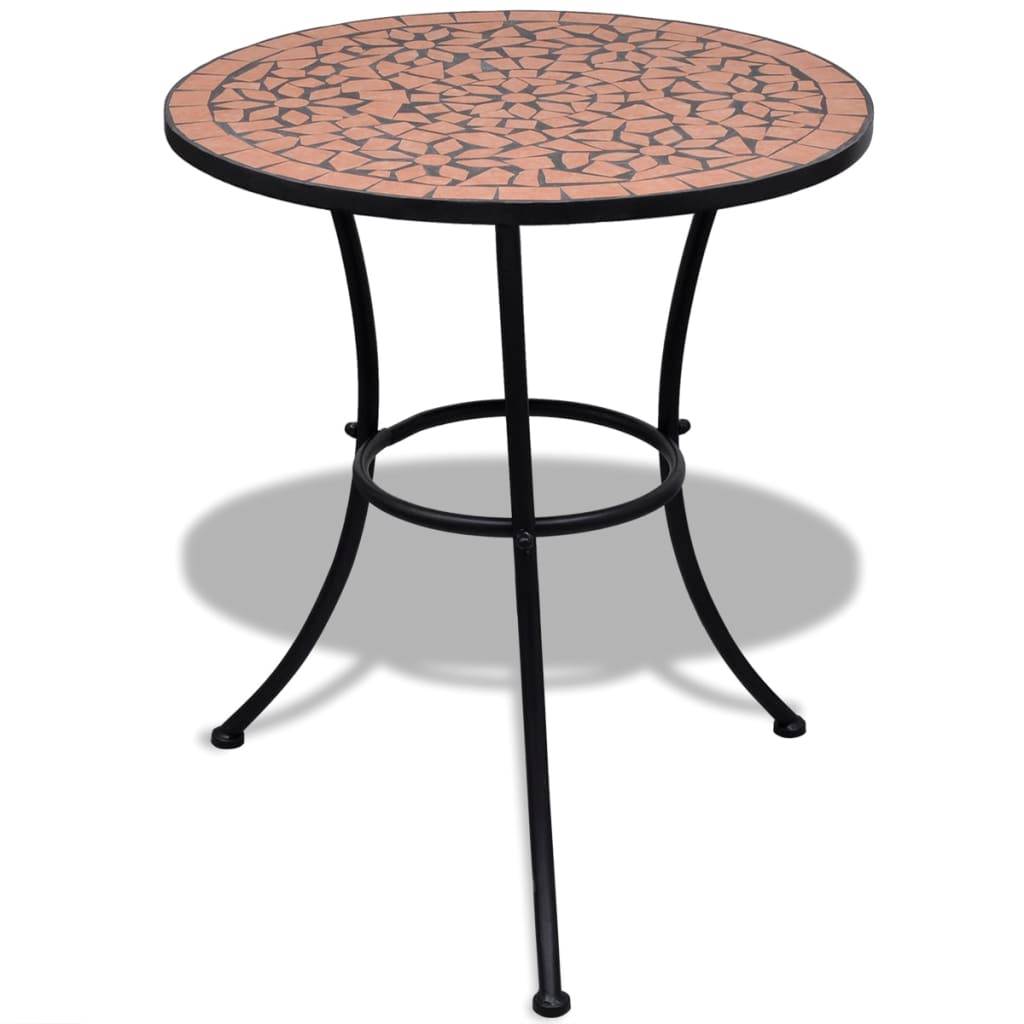 Table de jardin | Table de bistro Terre cuite 60 cm Mosaïque - Image 2