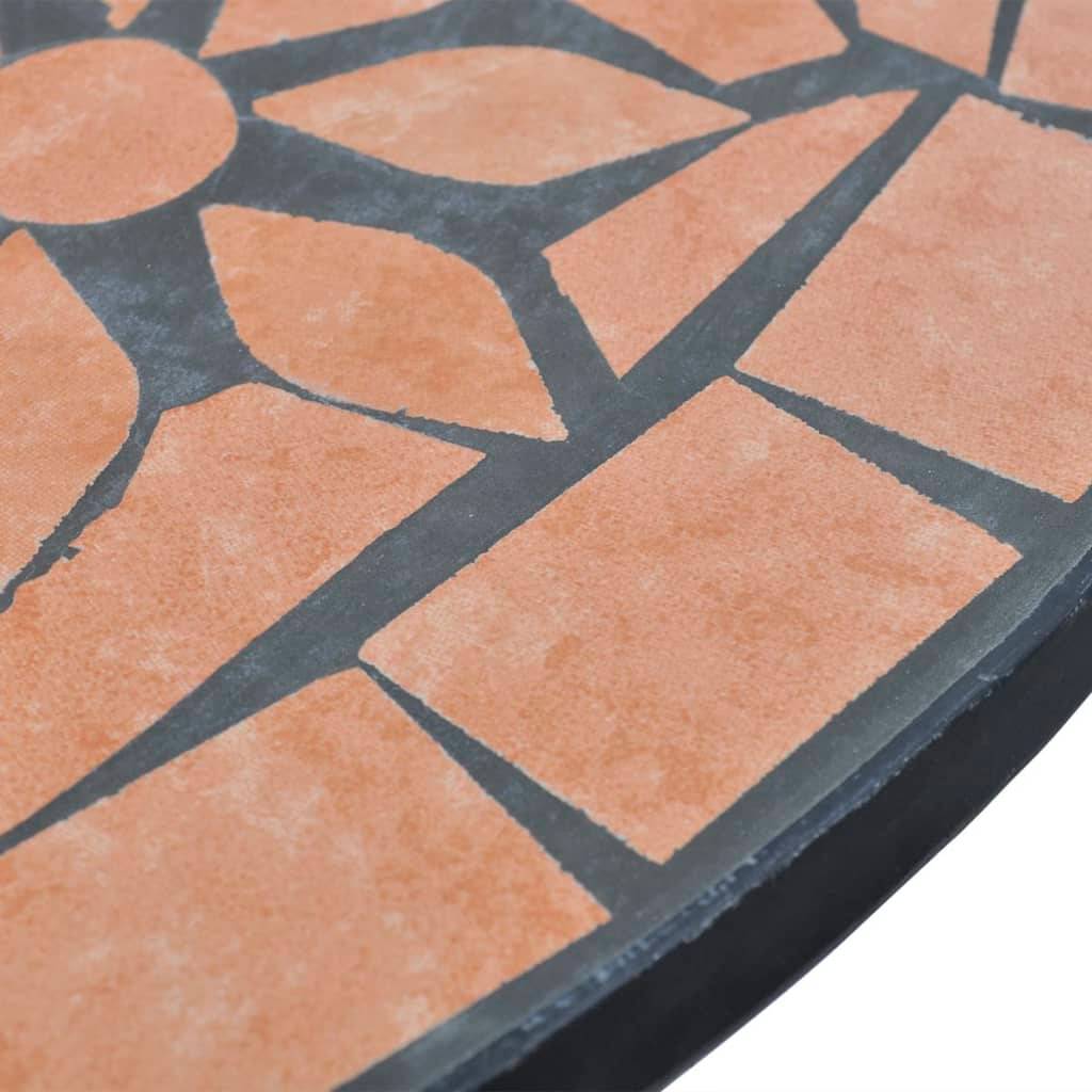 Table de jardin | Table de bistro Terre cuite 60 cm Mosaïque - Image 4