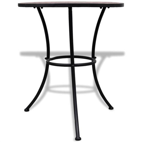 Table de jardin | Table de bistro Terre cuite 60 cm Mosaïque - Image 1