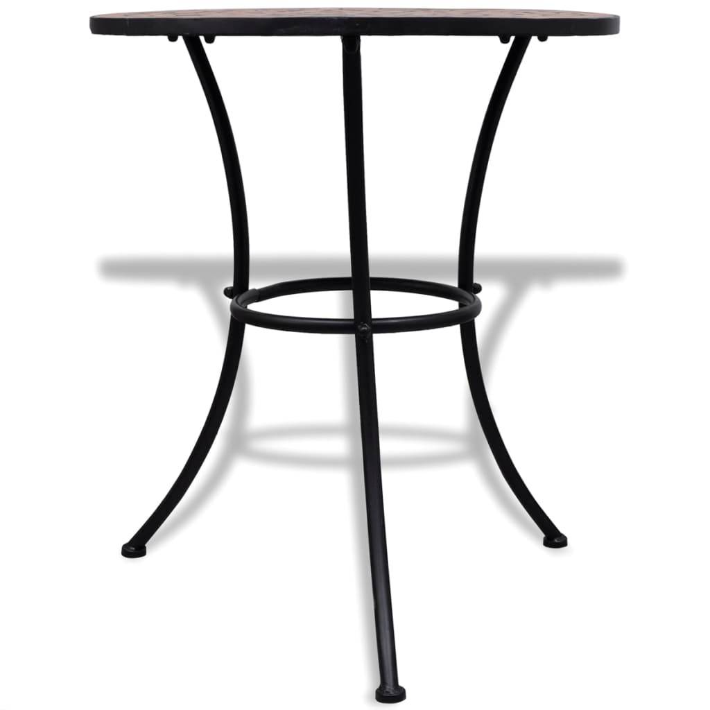 Table de jardin | Table de bistro Terre cuite 60 cm Mosaïque - Image 1