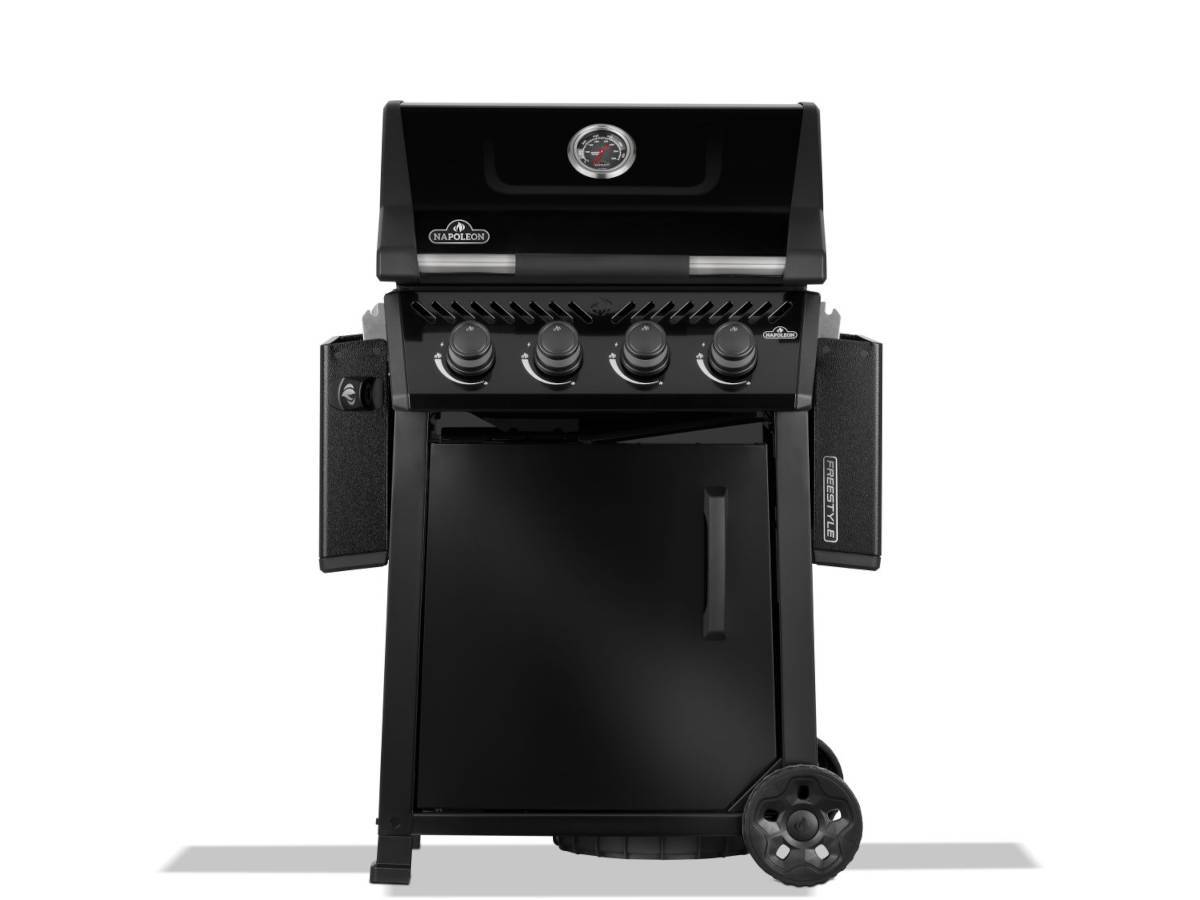 Napoleon - Barbecue gaz Freestyle 425 noir 4 brûleurs avec porte et brûleurs inox + Boitier pour fumage - Napoléon - Image 6