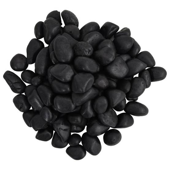 Galets Décoratifs Noirs Pierres Polies pour Jardin Paillage Déco Aquarium 2-5 cm 10 kg - ComfortXL Outdoor Living - Image 3