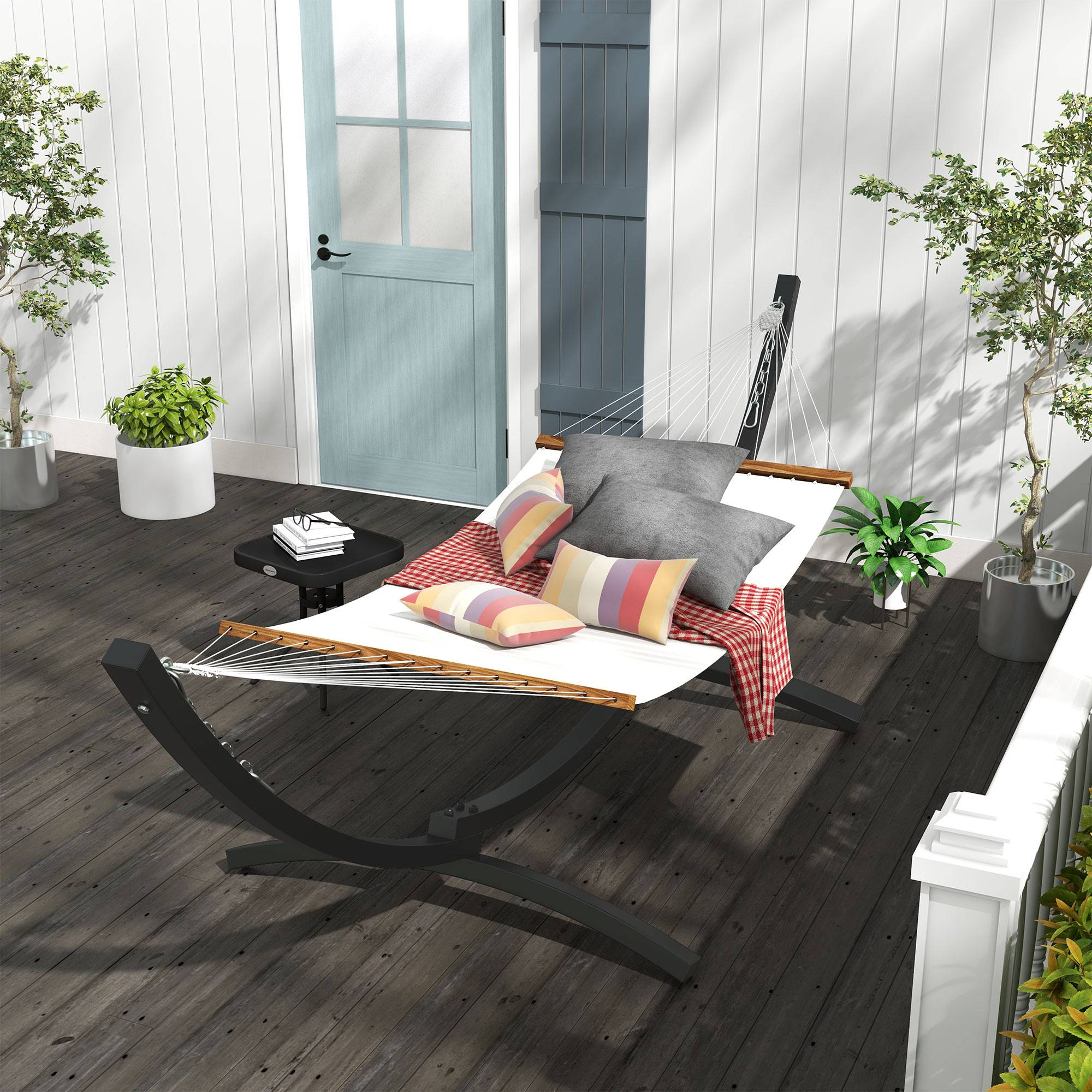 PANGIVO - Support de hamac métal gris 360 x 120 x 95 cm - PANGIVO - Image 3