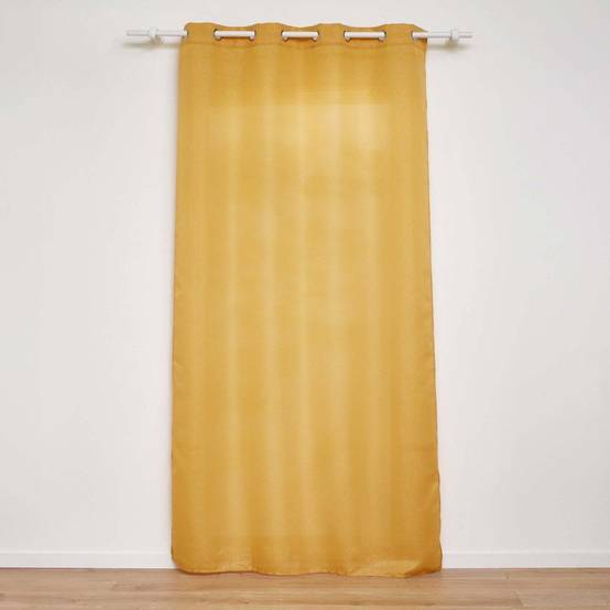 Rideau à Œillets "Zeline" 140x260cm Jaune - Image 1