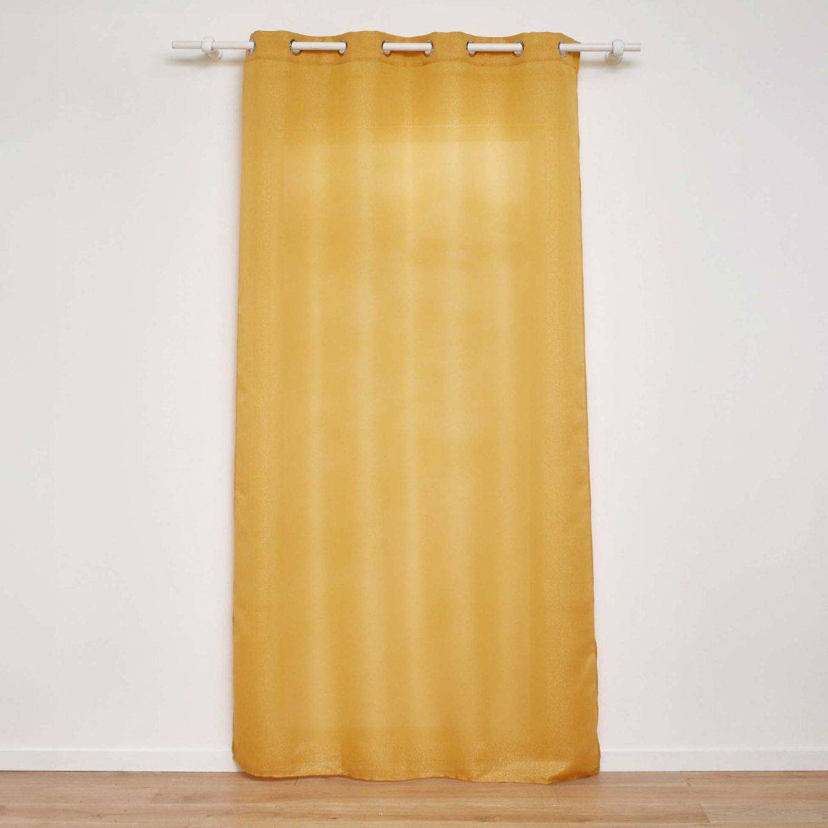 Rideau à Œillets "Zeline" 140x260cm Jaune - Image 1