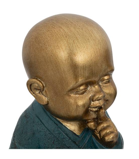 Set de 3 Statues Bouddha Sagesse H 21 cm - Image 3
